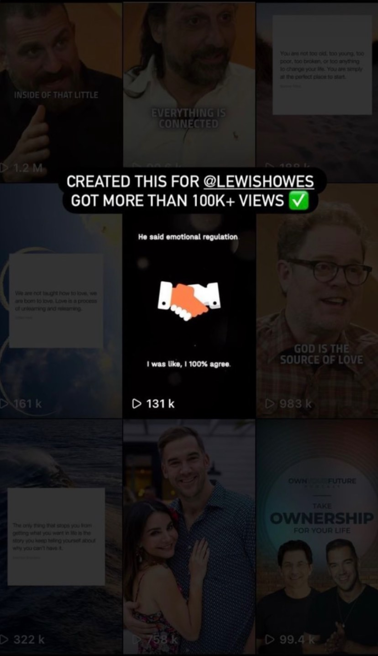 Generated 100K+ Views For Lewis Howes
