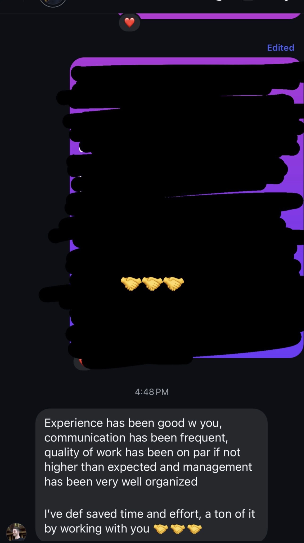 I've Definitely Saved a Ton Of Time & Effort By Working With You