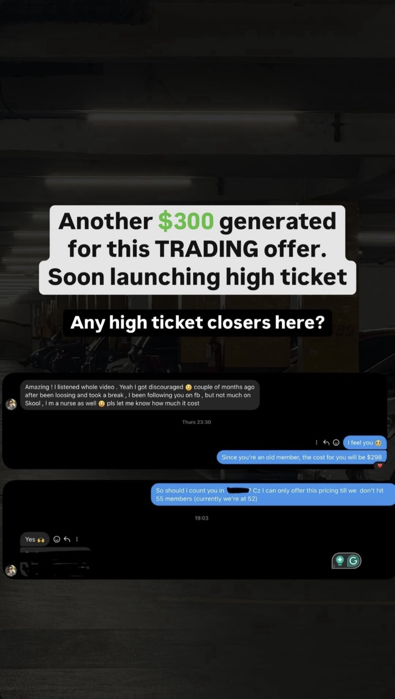$300 Profit Added For a Low Ticket Trading Offer